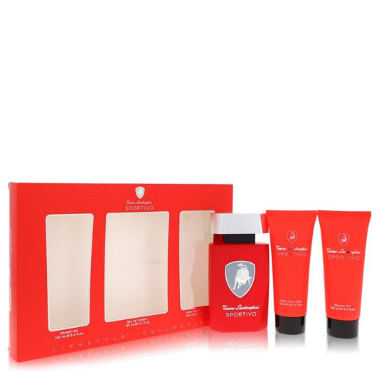 Lamborghini Sportivo by Tonino Lamborghini Gift Set -- 4.2 oz Eau De Toilette Spray + 3.4 oz Shower Gel + 3.4 oz After Shave Balm (Men) - Premium Tonino Lamborghini from Tonino Lamborghini - Just $42.55! Shop now at Rapidvehicles