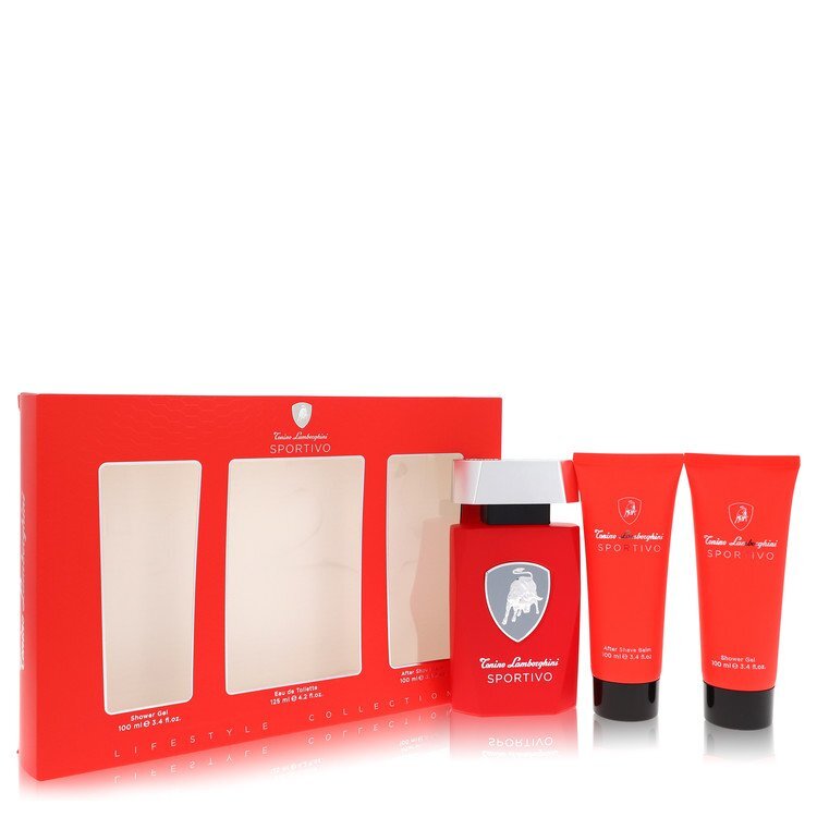 Lamborghini Sportivo by Tonino Lamborghini Gift Set -- 4.2 oz Eau De Toilette Spray + 3.4 oz Shower Gel + 3.4 oz After Shave Balm (Men) - Premium Tonino Lamborghini from Tonino Lamborghini - Just $33.99! Shop now at Rapidvehicles