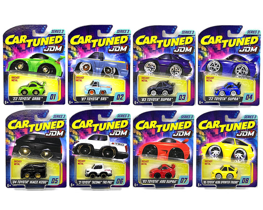 JDM Tuners Series 3 Set of 8 Pieces Diecast Model Cars by CarTuned free shipping USA