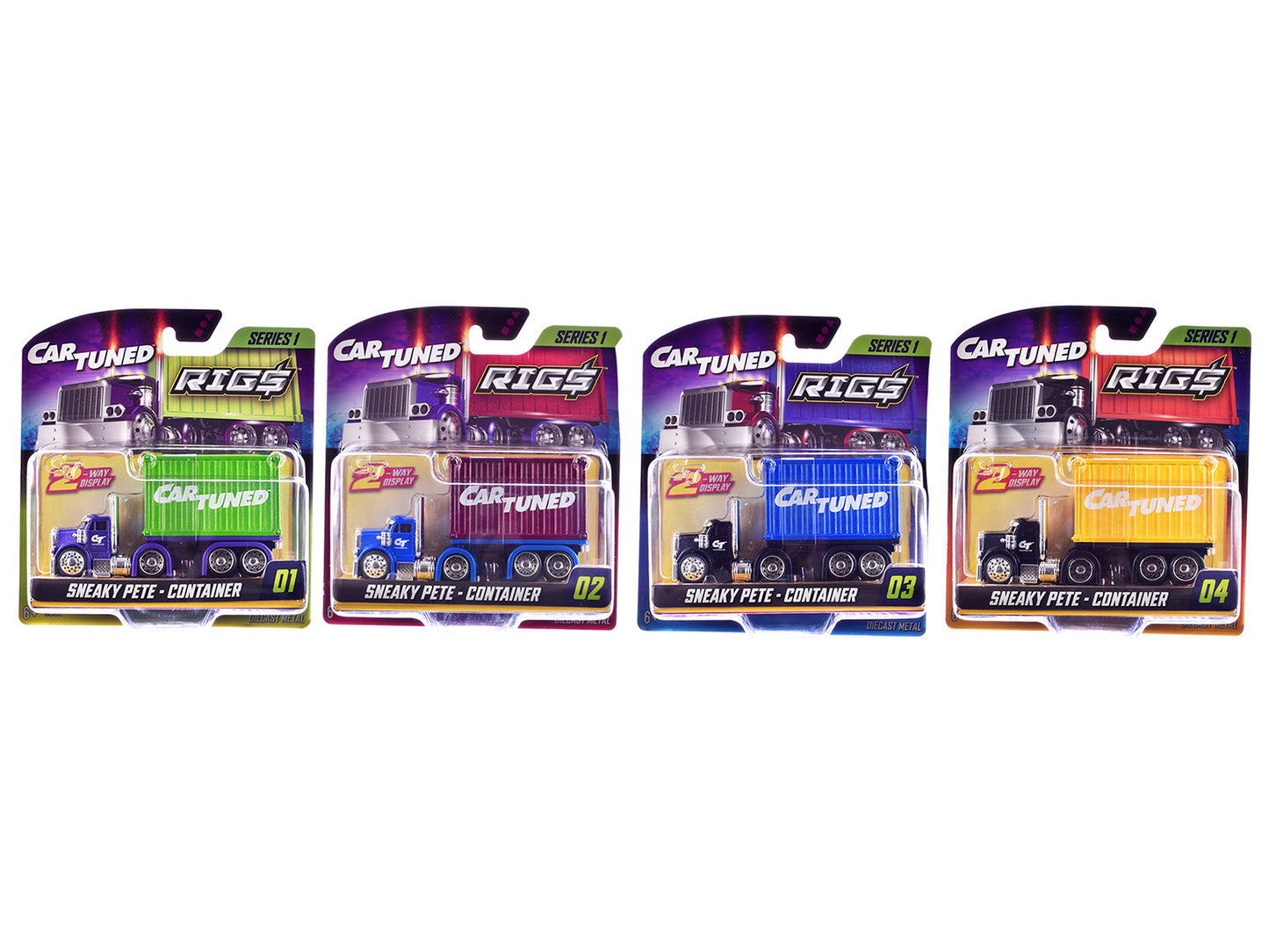 "Rigs" Container Case Series 1 Set of 4 Pieces Diecast Model Cars by CarTuned