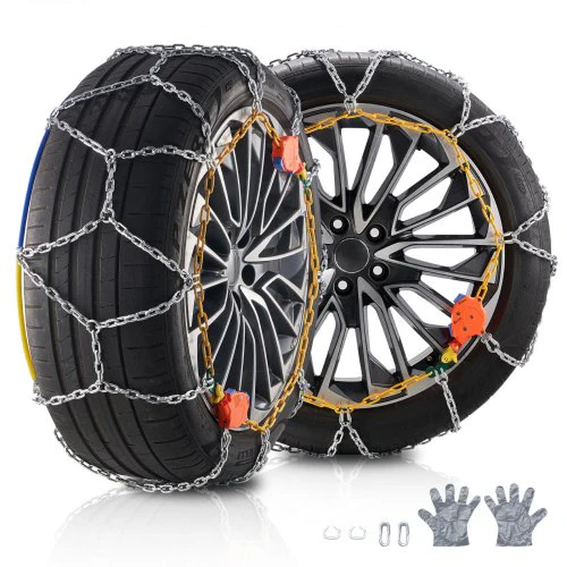 VEVOR Auto Tightening Snow Chains Diamond Mesh Anti-Slip Traction Wheel Chains