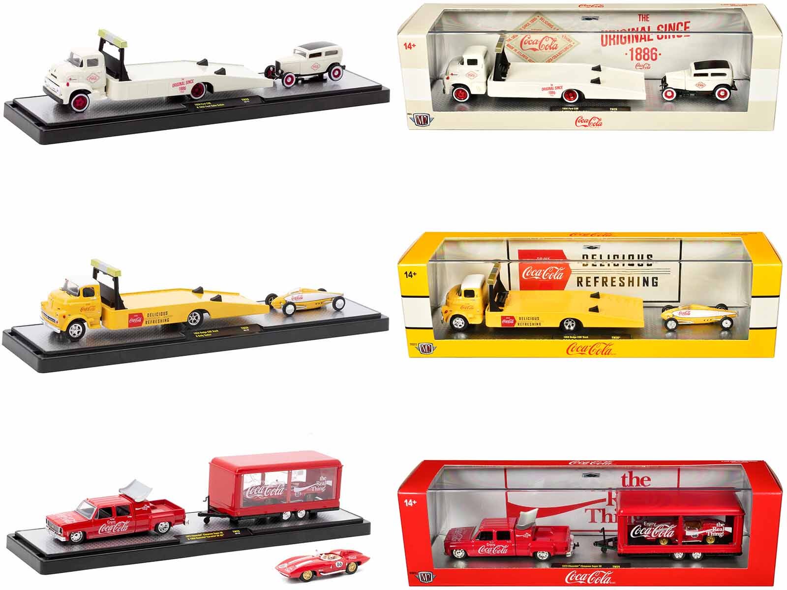 Auto Haulers "Coca-Cola" Set of 3 pieces Release 29 Limited Edition to 8650 pieces Worldwide 1/64 Diecast Models by M2 Machines - Premium 1/64 Scale Sets from M2 - Just $98.19! Shop now at Rapidvehicles