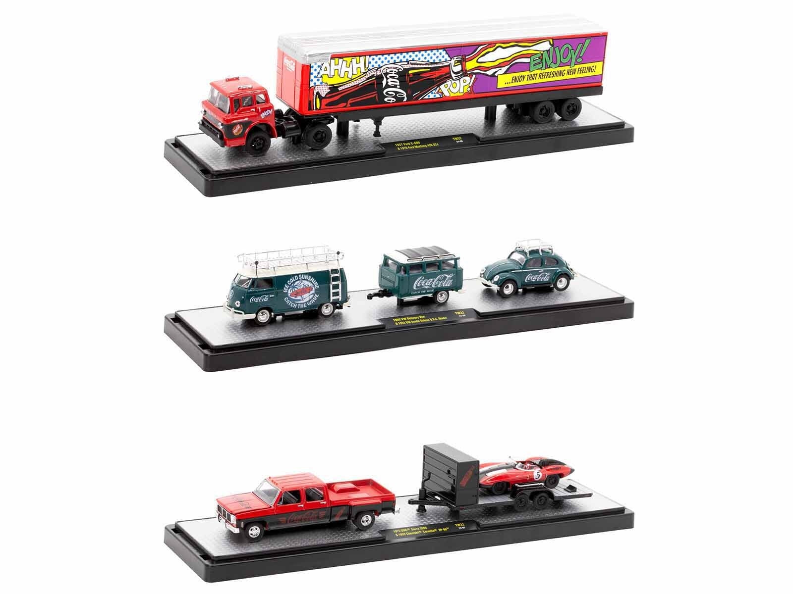 Auto Haulers "Coca-Cola" Set of 3 pieces Release 32 Limited Edition to 7250 pieces Worldwide 1/64 Diecast Models by M2 Machines - Premium 1/64 Scale Sets from M2 - Just $117.43! Shop now at Rapidvehicles