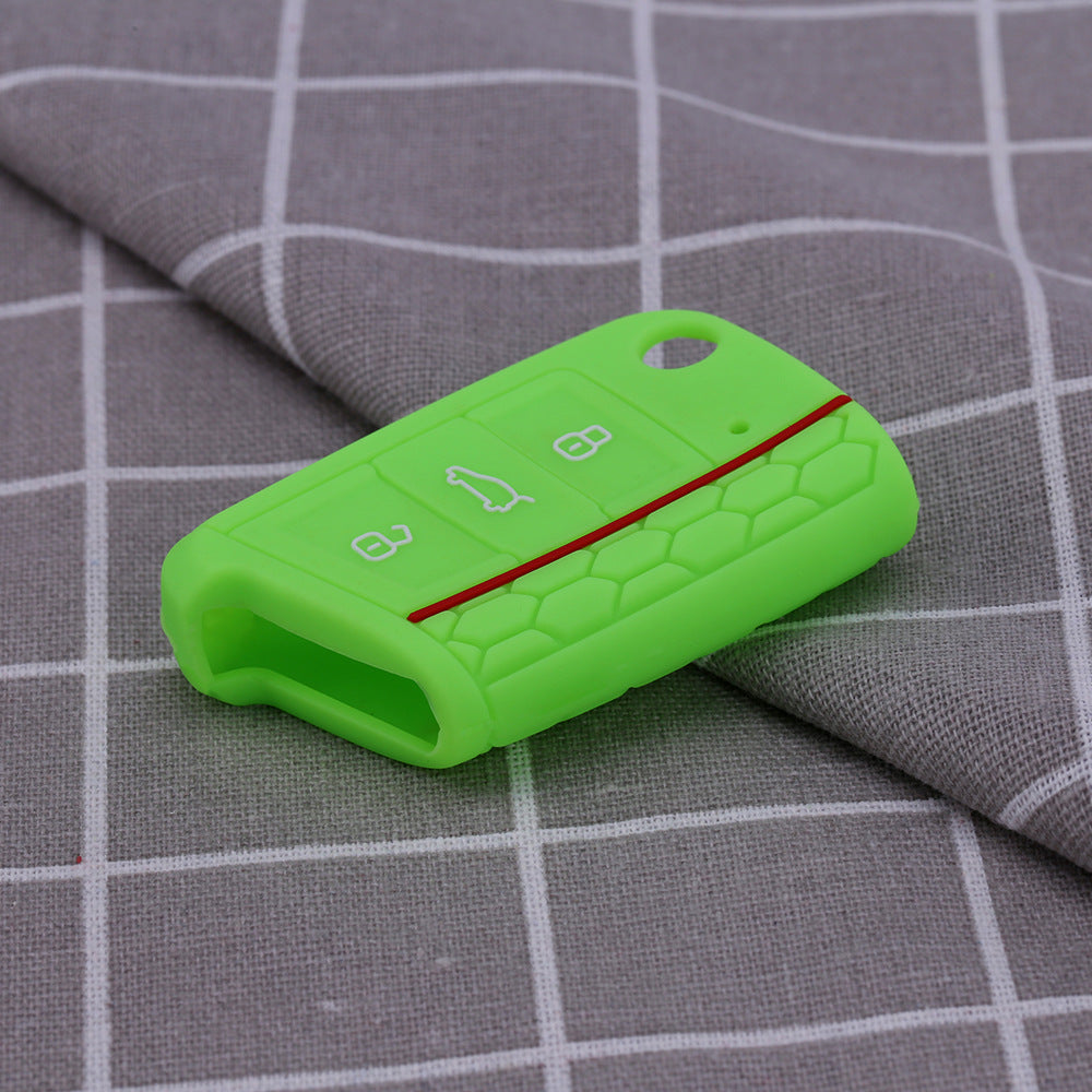 Color: Green - Brand New Color Silicone Key Case Car Key Case - Premium Key Case for Car from Rapidvehicles - Just $7.90! Shop now at Rapidvehicles