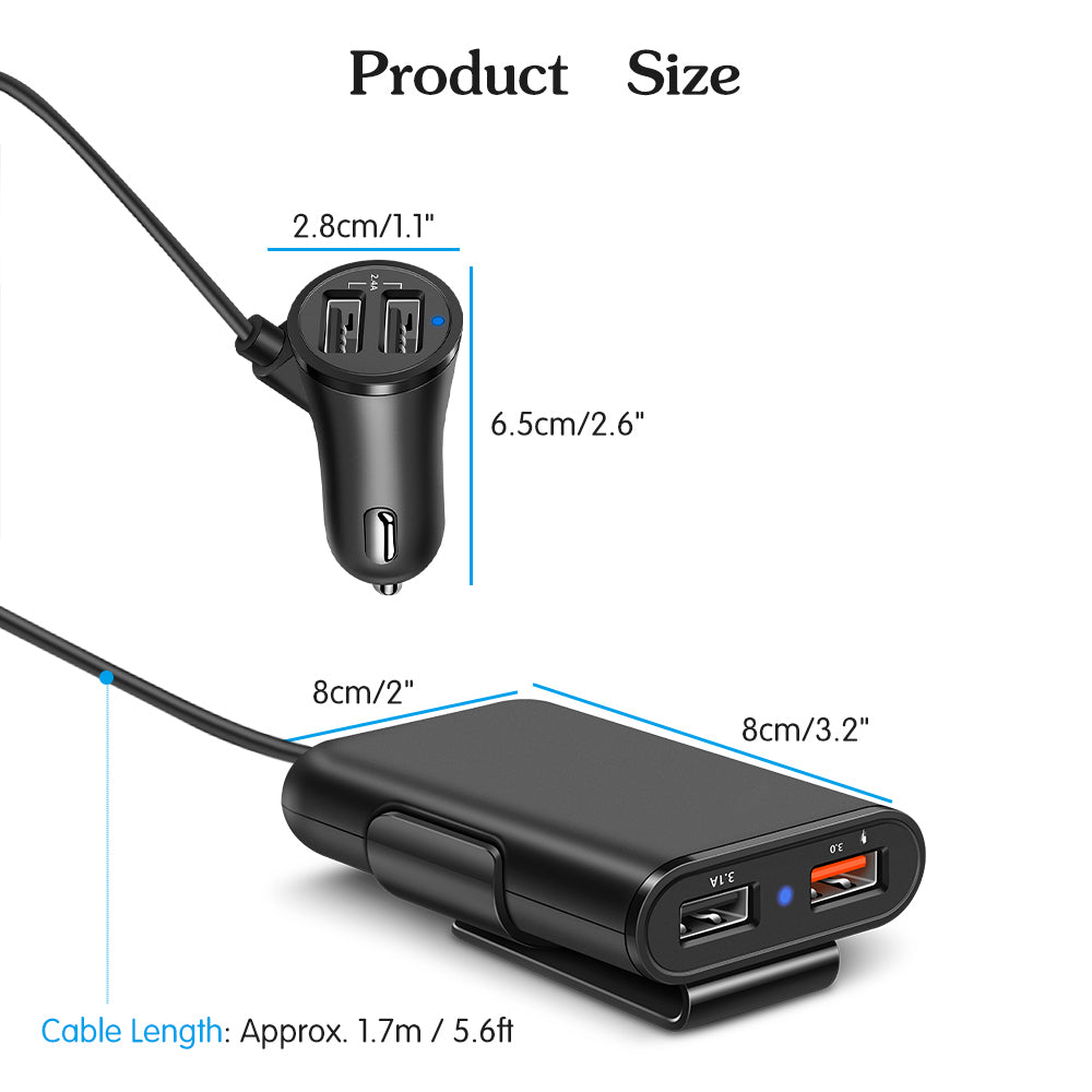 Smart QC3.0 Quick Car USB Charger With A Clip - Premium Automotive from Teal Simba - Just $17.99! Shop now at Rapidvehicles