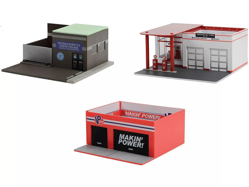 "Mechanic's Corner" Series 10 Set of 3 Dioramas for 1/64 Scale - Premium Dioramas from Greenlight - Just $99.89! Shop now at Rapidvehicles