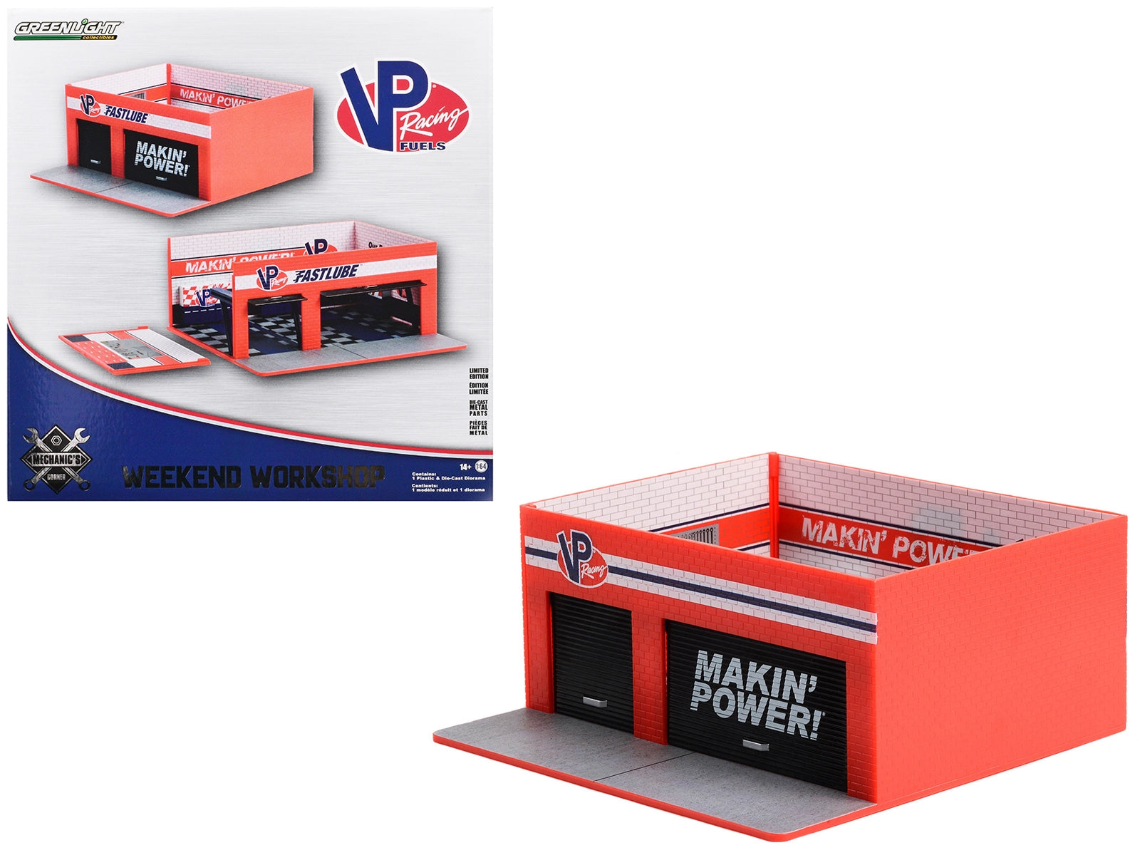 Weekend Workshop Diorama "VP Racing Fuels Garage" "Mechanic's - Premium Dioramas from Greenlight - Just $62.09! Shop now at Rapidvehicles