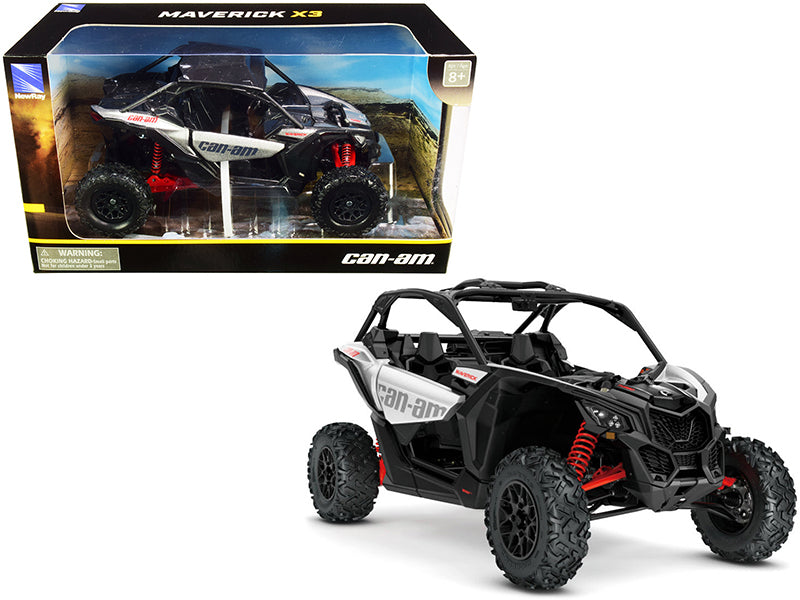 CAN-AM Maverick X3 ATV Hyper Silver and Red 1/18 Diecast Model by - Premium Other from New Ray - Just $65.99! Shop now at Rapidvehicles