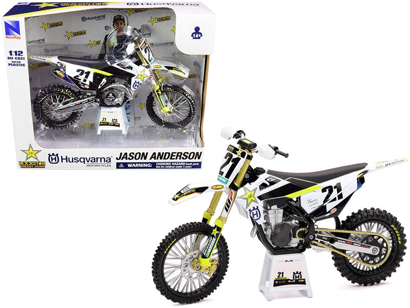 Husqvarna FC450 #21 Jason Anderson "Rockstar Energy Drink" 1/12 - Premium Other from New Ray - Just $69.99! Shop now at Rapidvehicles