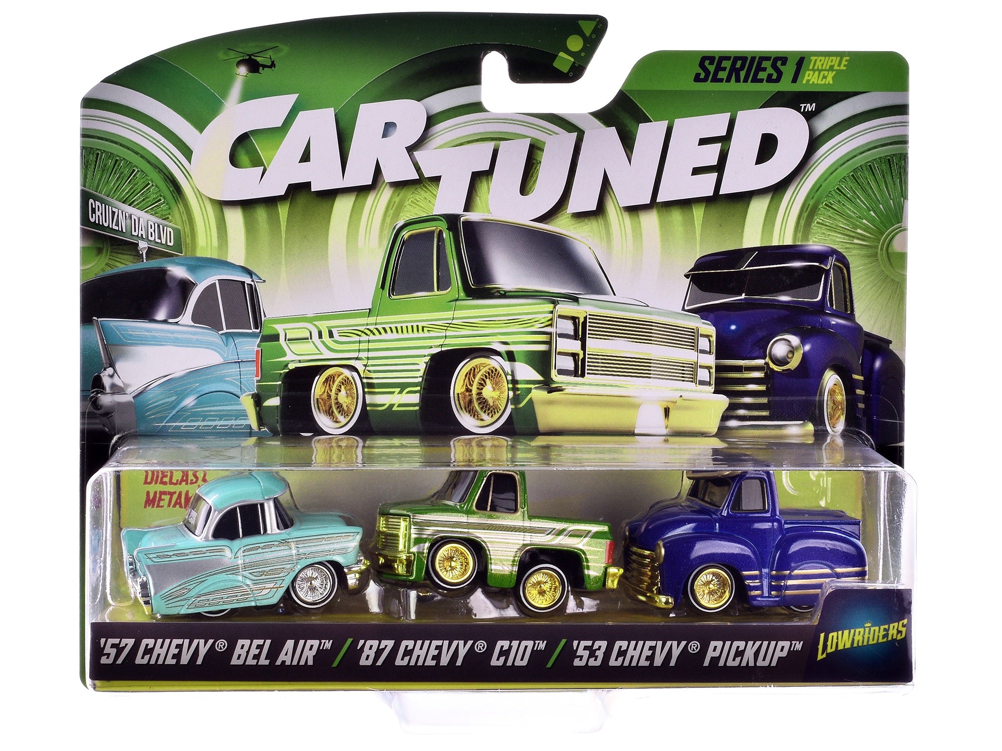 "Lowriders" Series 1 Chevrolet Triple Pack Set of 3 Cars Diecast Model Cars by CarTuned - Premium Chevrolet Models from Car Tuned - Just $50.72! Shop now at Rapidvehicles