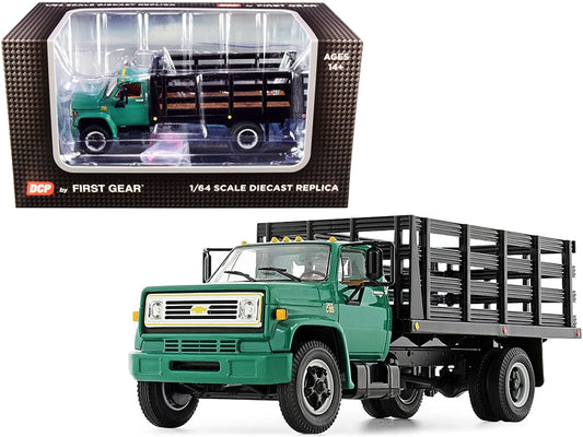 Chevrolet C65 Stake Truck Green and Black 1/64 Diecast Model by - Premium Chevrolet Models from First Gear - Just $76.99! Shop now at Rapidvehicles