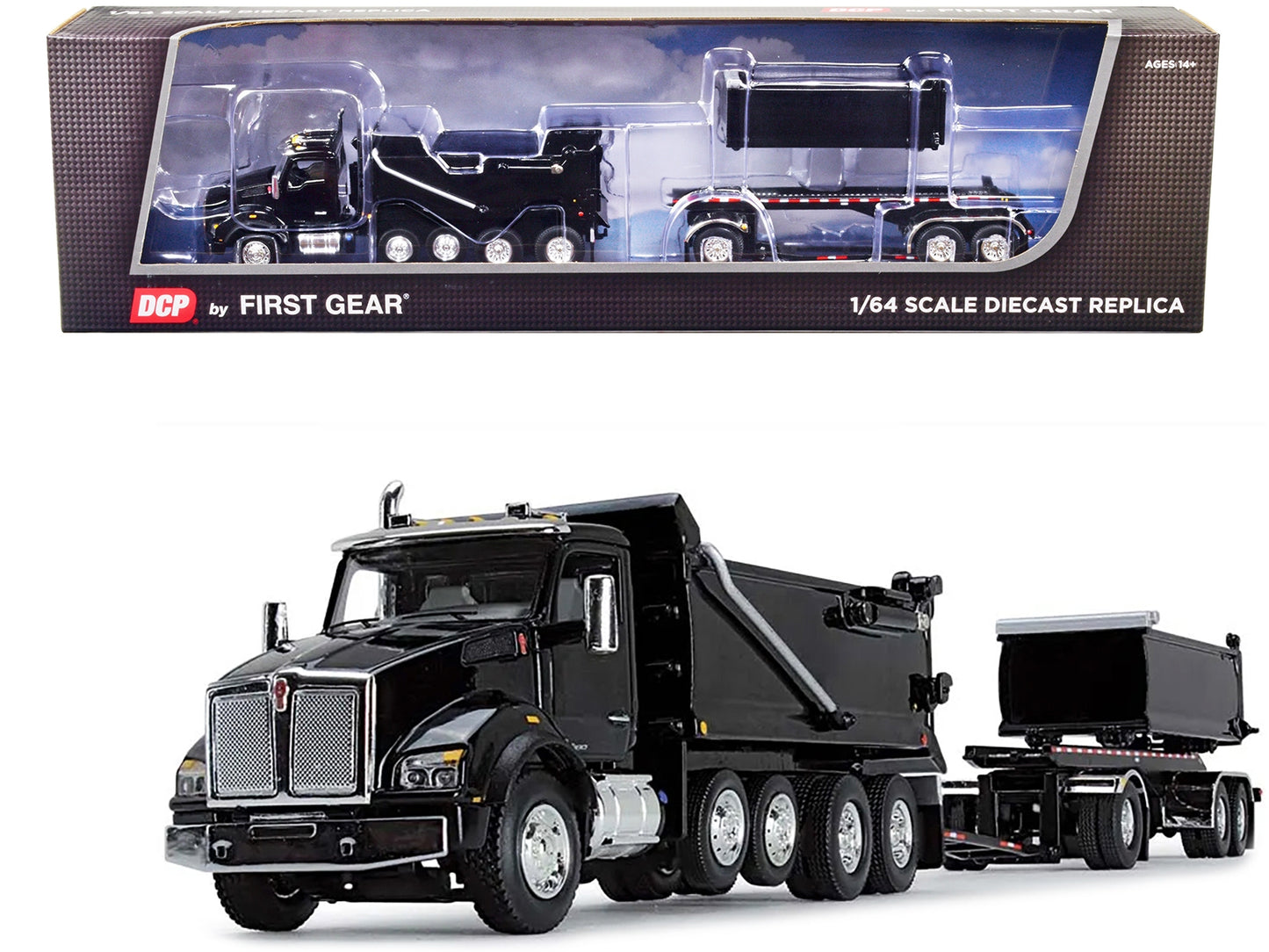 Kenworth T880 Quad-Axle Dump Truck and Rogue Transfer Tandem-Axle - Premium Kenworth Models from First Gear - Just $192.75! Shop now at Rapidvehicles