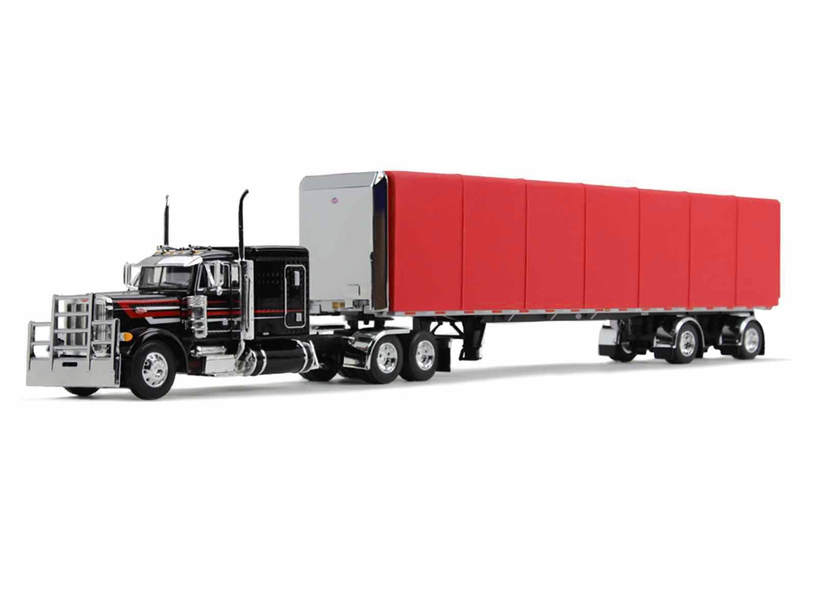 Peterbilt 379 with 63" Flat Top Sleeper and 53' Utility Roll Tarp - Premium Peterbilt Models from First Gear - Just $162.78! Shop now at Rapidvehicles