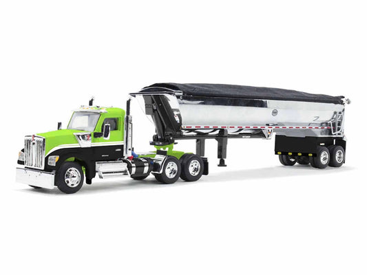 Kenworth W990 Day Cab and MAC Half-Round Tandem-Axle Dump Trailer - Premium Kenworth Models from First Gear - Just $156.78! Shop now at Rapidvehicles