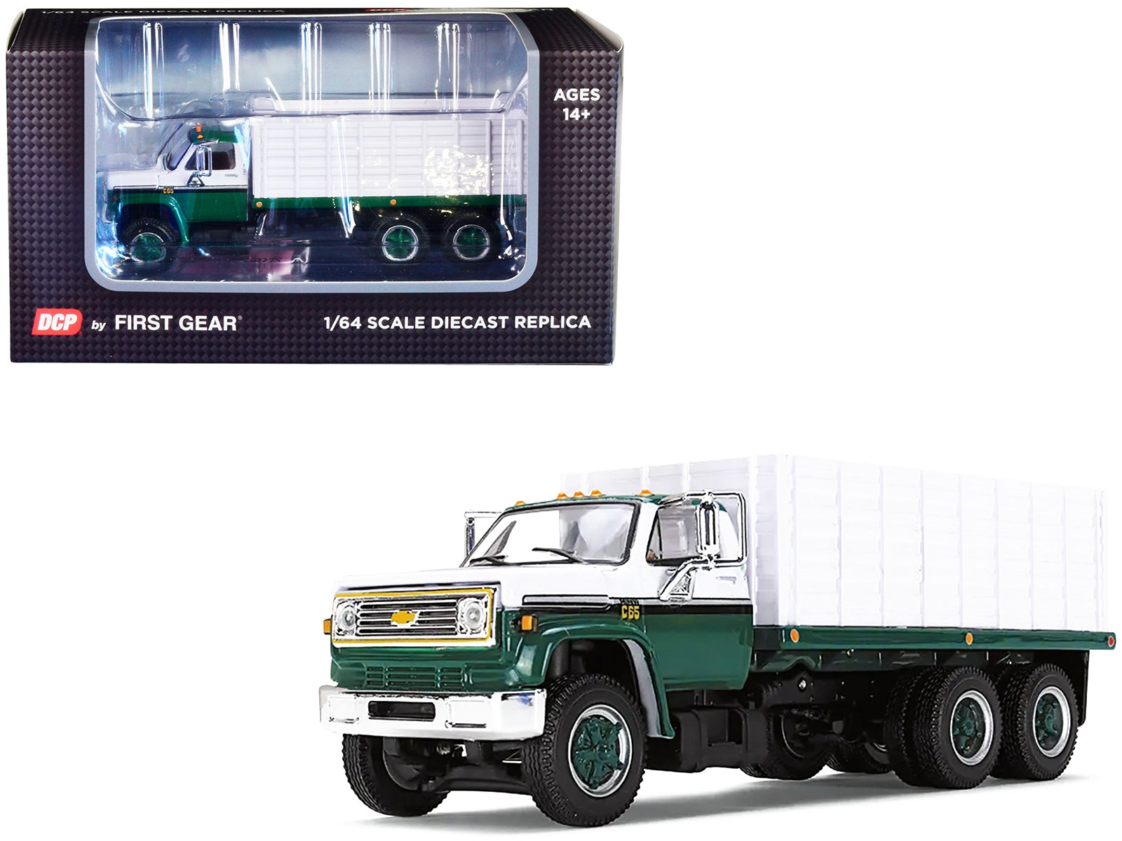 1970s Chevrolet C65 Grain Truck Green and White 1/64 Diecast Model by DCP/First Gear - Premium Chevrolet Models from First Gear - Just $68.92! Shop now at Rapidvehicles