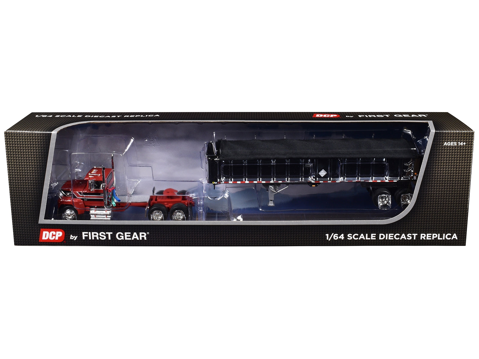 Ford LTL 9000 Day Cab with East End Dump Trailer Red and Black 1/64 Diecast Model by DCP/First Gear - Premium Ford Models from First Gear - Just $156.78! Shop now at Rapidvehicles