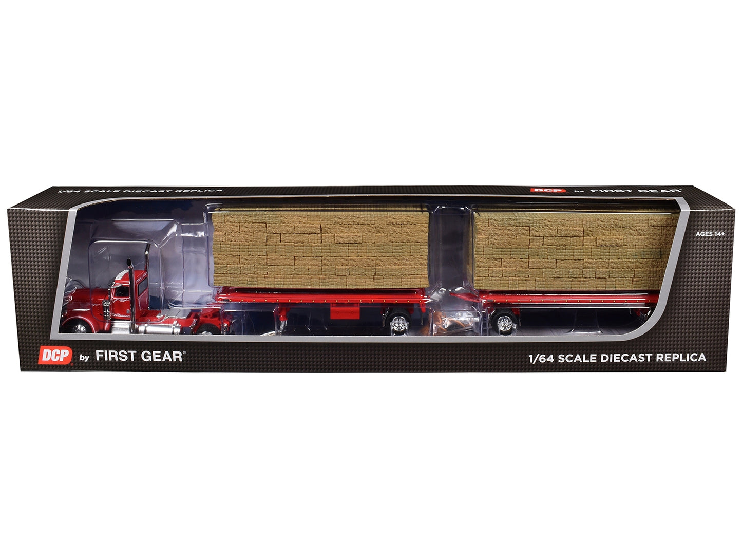 Peterbilt 389 Day Cab with Utility Dual 28.5' Flatbed Trailers - Premium Peterbilt Models from First Gear - Just $208.79! Shop now at Rapidvehicles