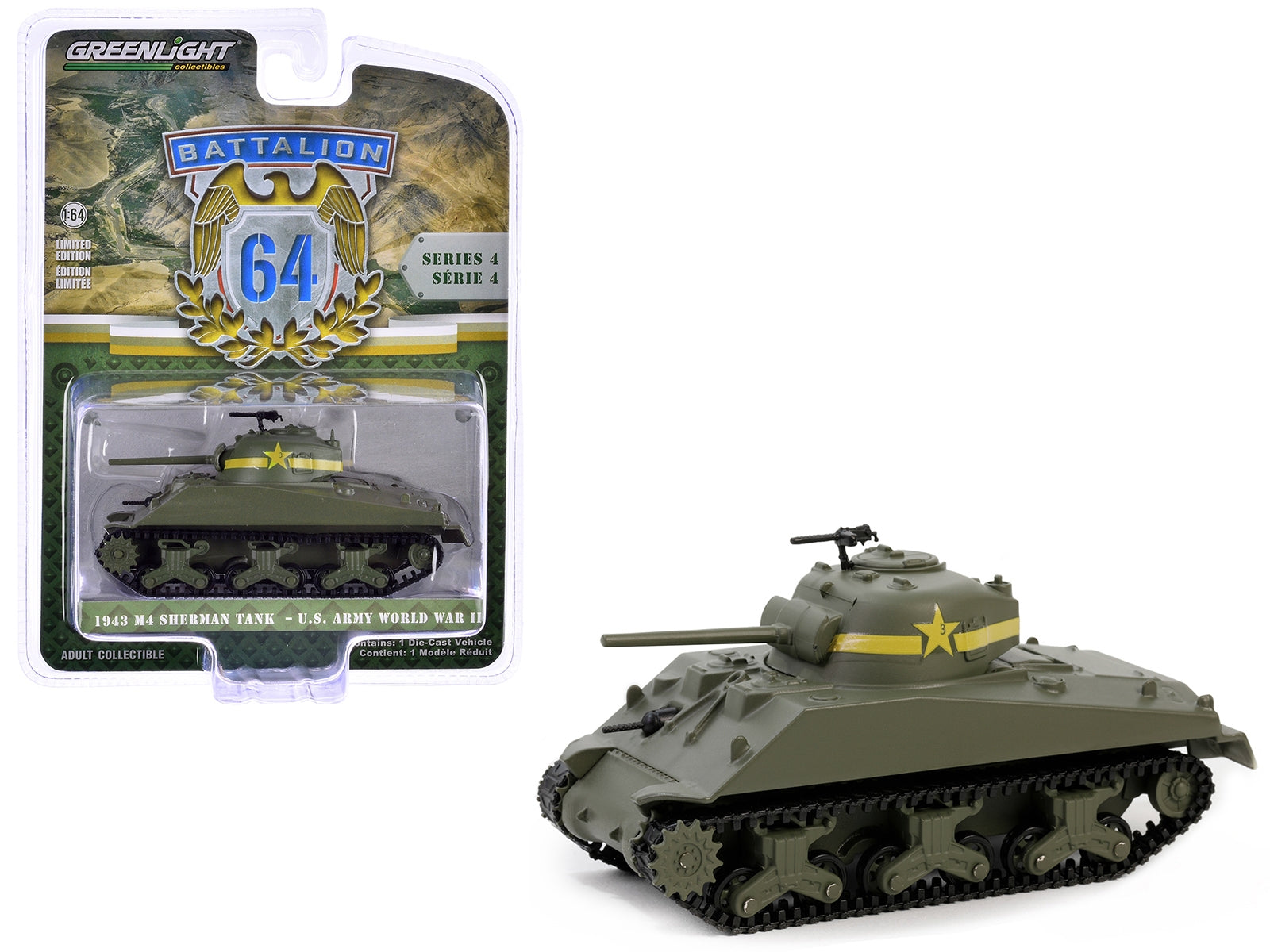 1943 M4 Sherman Tank "13th Armored Regiment 1st Armored Division - Premium Tanks and AFV's from Greenlight - Just $31.99! Shop now at Rapidvehicles