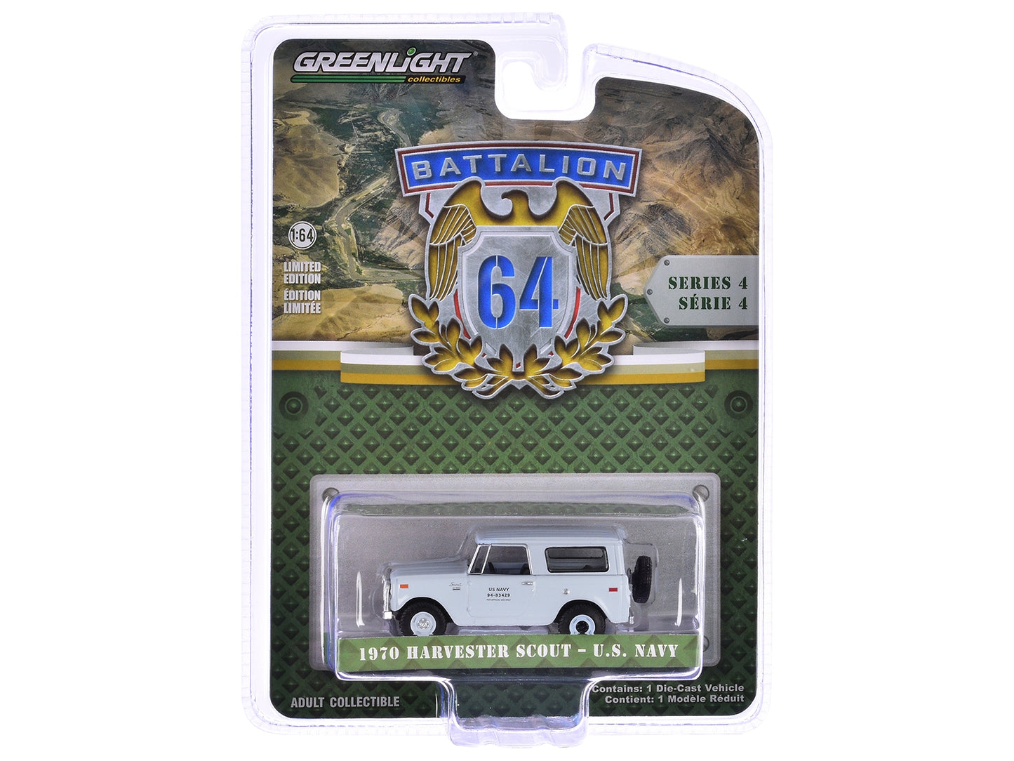 1970 Harvester Scout "United States Navy" Light Gray "Battalion - Premium Military Models from Greenlight - Just $25.07! Shop now at Rapidvehicles