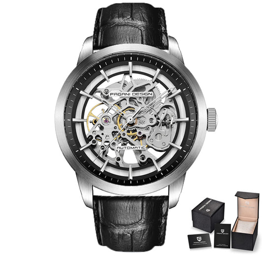 Color: White - PAGANI DESIGN mechanical watch - Premium Mechanical Watches from Rapidvehicles - Just $99.99! Shop now at Rapidvehicles