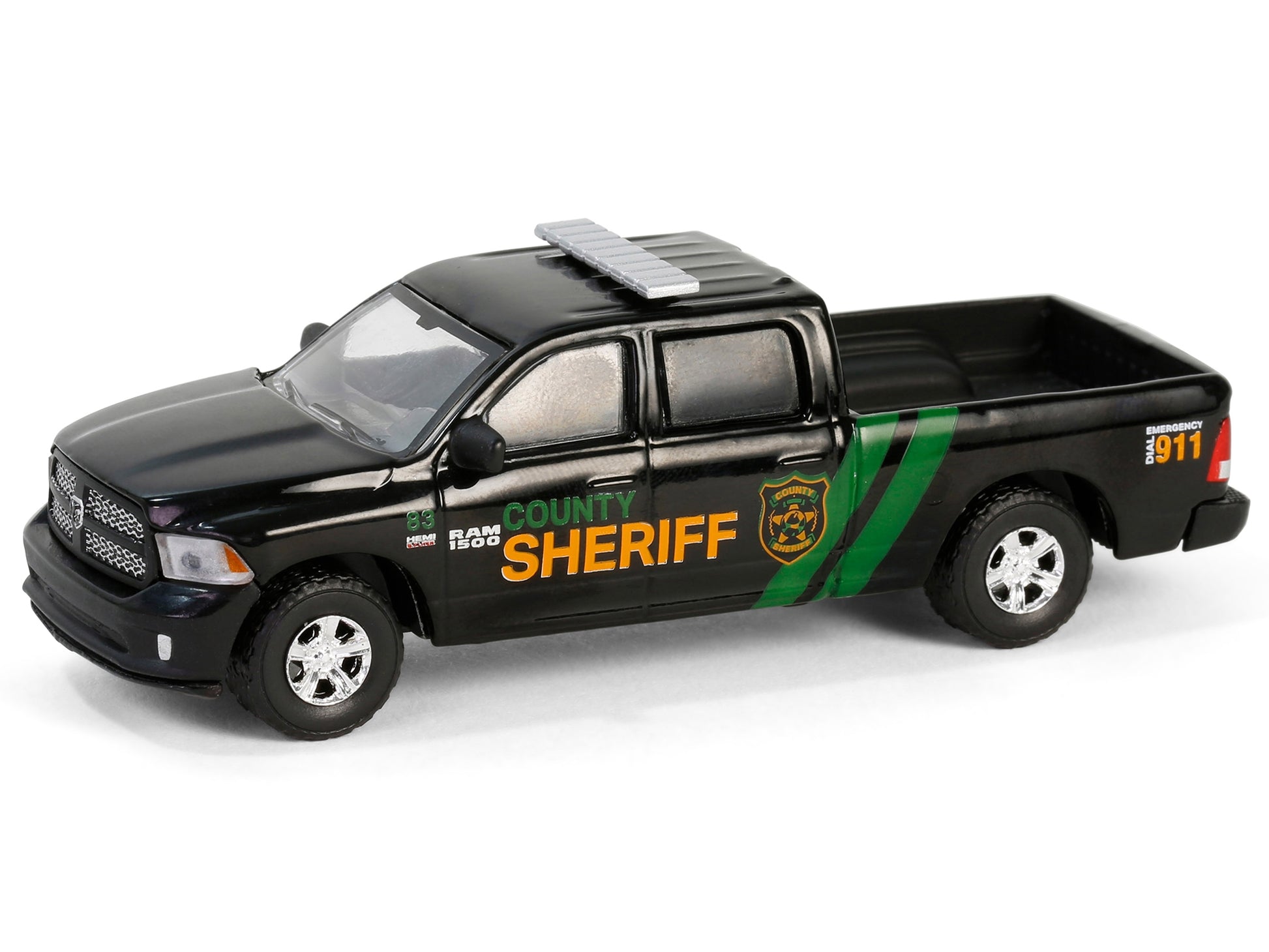 2013 Ram 1500 Pickup Truck "County Sheriff" Black with Green - Premium RAM Models from Greenlight - Just $26.09! Shop now at Rapidvehicles