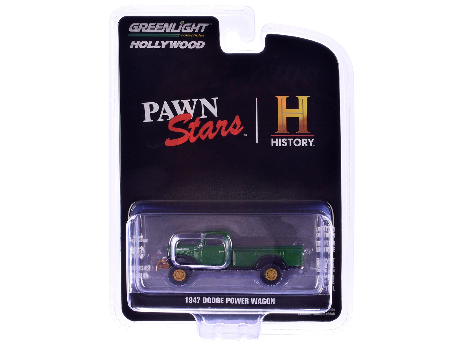 1947 Dodge Power Wagon Pickup Truck Green Metallic and Black "Pawn Stars" (2009-Current) TV Series "Hollywood Series" Release 42 1/64 Diecast Model Car by Greenlight - Premium Pickup Trucks Models from Greenlight - Just $24.25! Shop now at Rapidvehicles