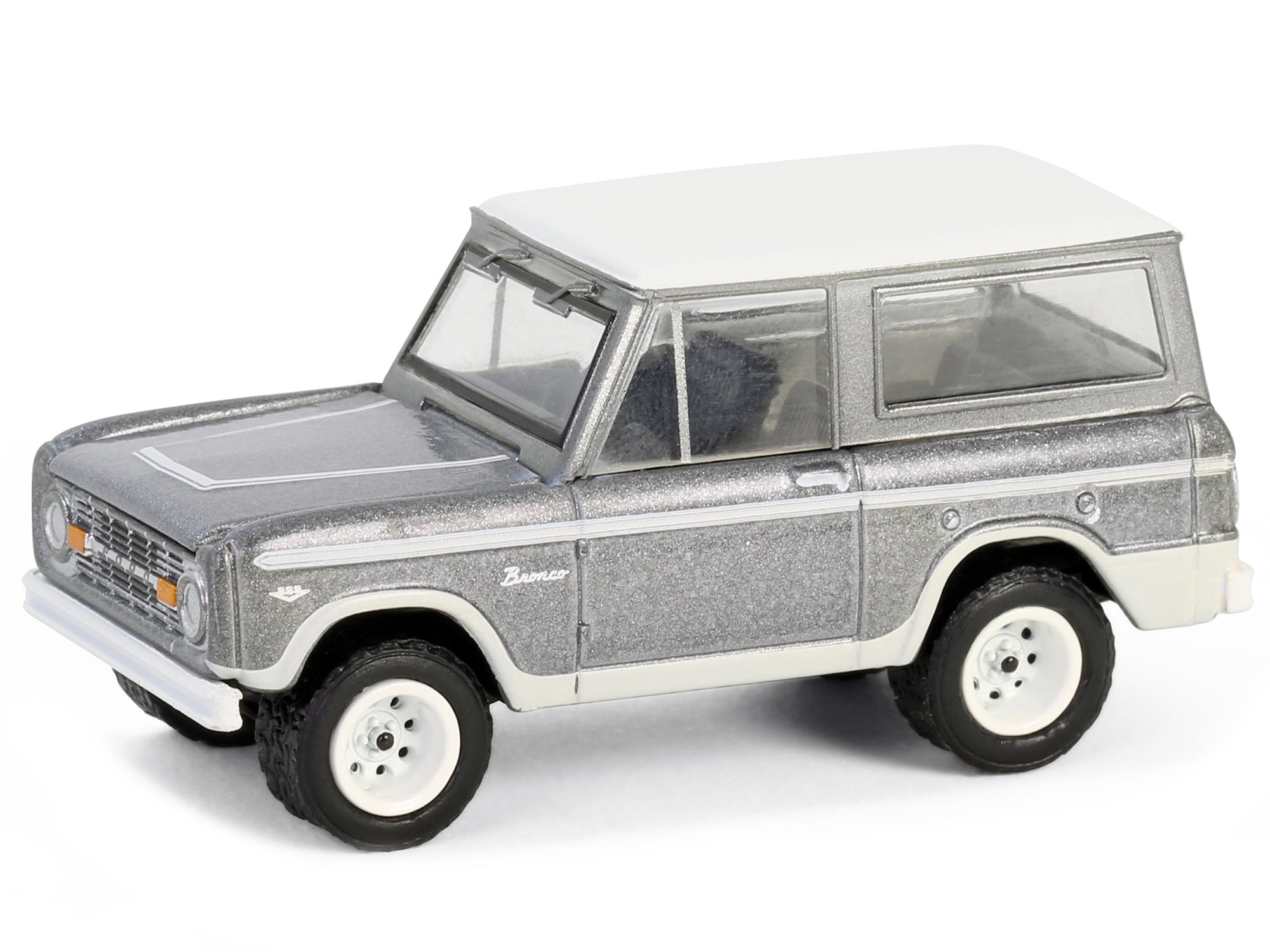 1967 Ford Bronco Silver Metallic with White Top "Counting Cars" (2012-Current) TV Series "Hollywood Series" Release 42 1/64 Diecast Model Car by Greenlight - Premium Ford Models from Greenlight - Just $24.25! Shop now at Rapidvehicles