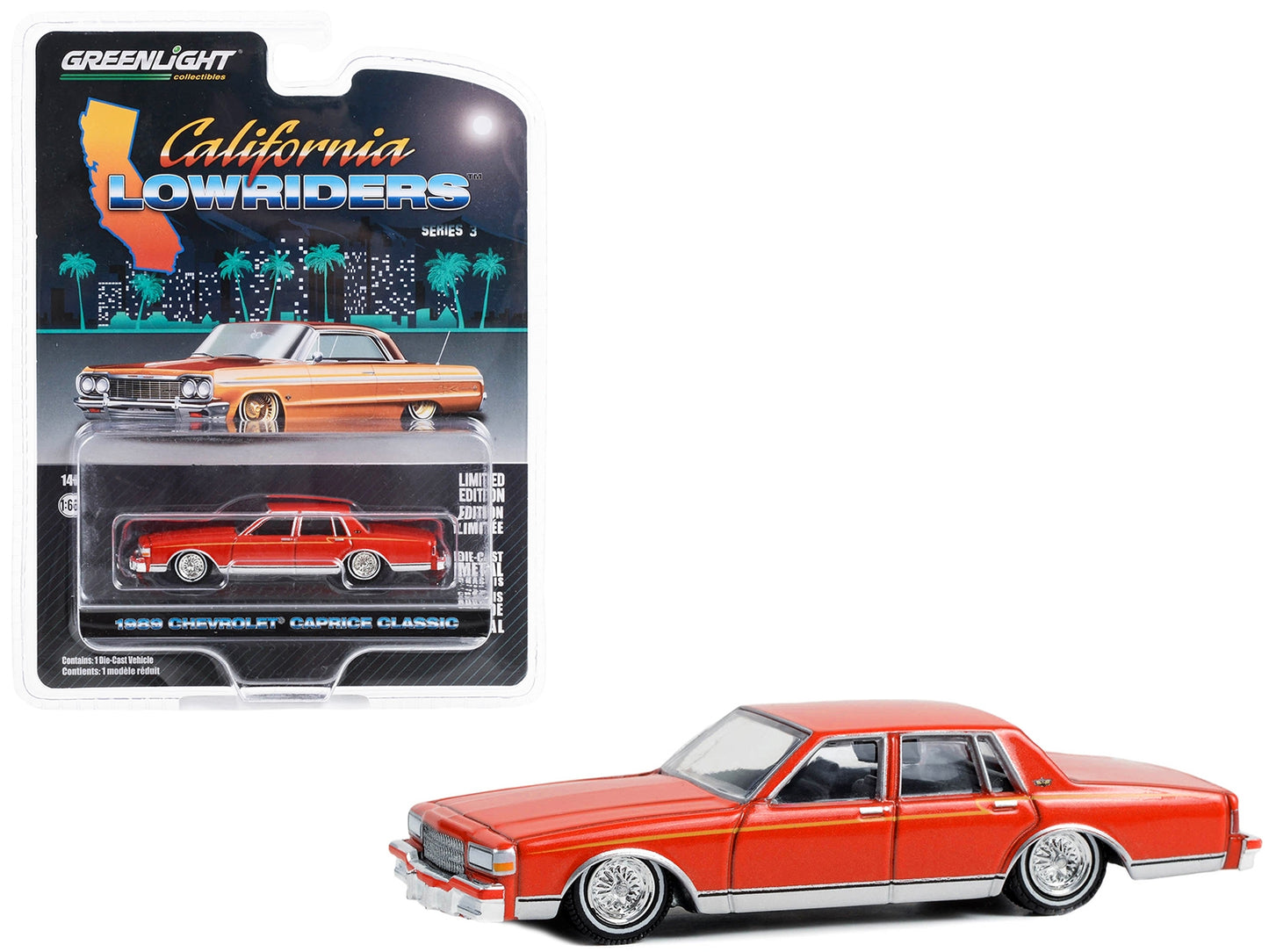 1989 Chevrolet Caprice Classic Lowrider Custom Red Orange withFREE SHIPPING IN US - Premium Chevrolet Models from Greenlight - Just $26.09! Shop now at Rapidvehicles