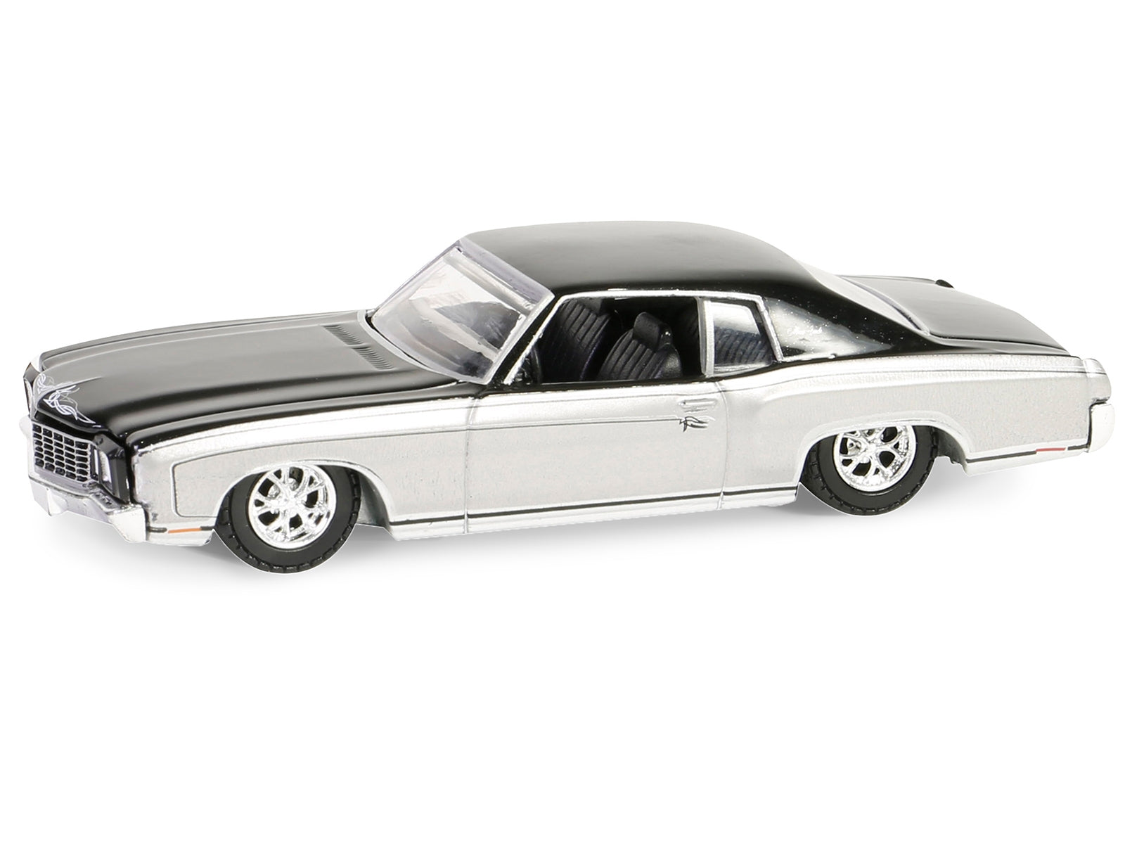 1972 Chevrolet Monte Carlo Lowrider Silver Metallic and Black "California Lowriders" Series 5 1/64 Diecast Model Car by Greenlight - Premium Chevrolet Models from Greenlight - Just $23.45! Shop now at Rapidvehicles