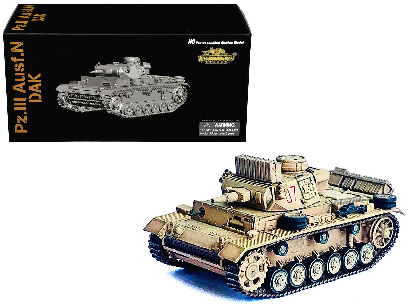 Germany Pz.Kpfw.III Ausf.N DAK Tank #07 "s.Pz.Abt.501 Tunisia" (1942/43) "NEO Dragon Armor" Series 1/72 Plastic Model by Dragon Models free shipping USA
