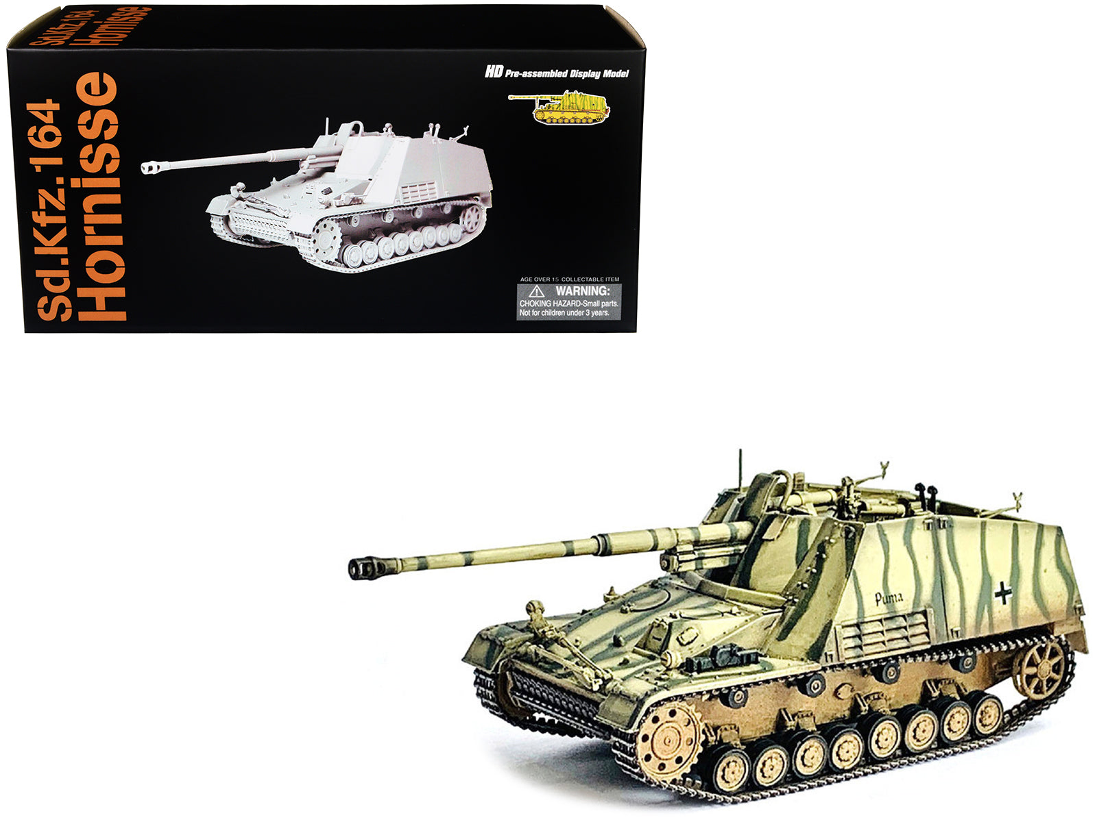 German Sd.Kfz.164 Hornisse "Nashorn" Armored Vehicle "Puma German Army" "NEO Dragon Armor" Series 1/72 Plastic Model by Dragon Models free shipping USA