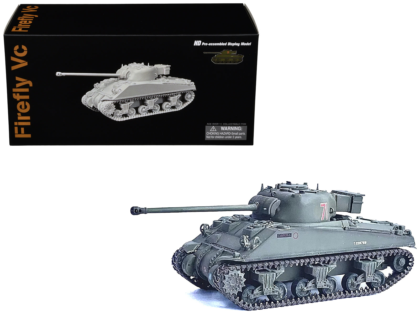 British Sherman Firefly Vc Tank #71 "13th/18th Royal Hussars Armoured Brigade Normandy France" (1944) "NEO Dragon Armor" Series 1/72 Plastic Model by Dragon Models free shipping USA