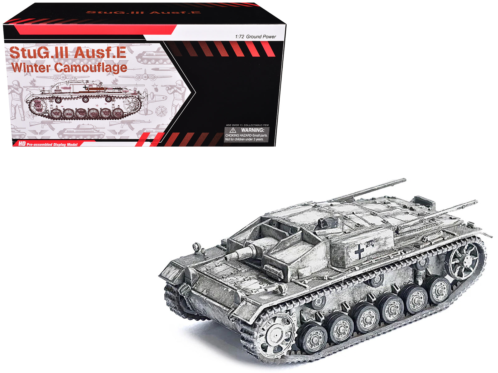 Germany StuG. III Ausf.E Tank Winter Camouflage "StuG.Abt. 202 Russia" (1942) "NEO Dragon Armor" Series 1/72 Plastic Model by Dragon Models free shipping USA