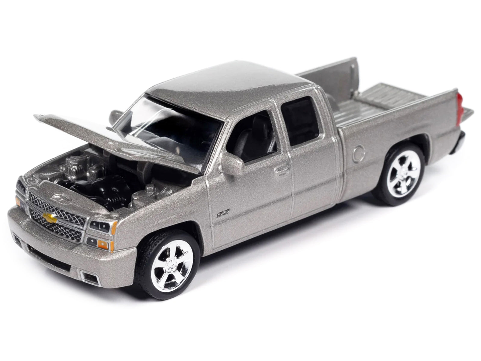 2006 Chevrolet Silverado SS Pickup Truck Silver Birch Metallic "Muscle Trucks" Series 1/64 Diecast Model Car by Auto World - Premium Pickup Trucks Models from Autoworld - Just $25.07! Shop now at Rapidvehicles