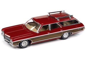 1970 Chevrolet Kingswood Estate Wagon Cranberry Red with Side Wood Panels "Muscle Wagons" Series 1/64 Diecast Model Car by Auto World - Premium Chevrolet Models from Johnny Lightning - Just $25.07! Shop now at Rapidvehicles