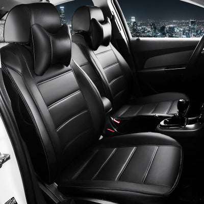 Color: Black - Car Seat Cover All Season Leather - Premium Automobiles Seat Covers from Rapidvehicles - Just $156.99! Shop now at Rapidvehicles