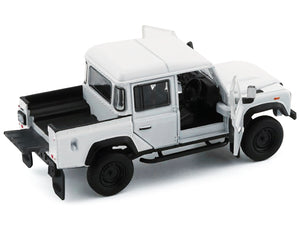 Land Rover Defender 110 Pickup Truck White with Extra Wheels 1/64 Diecast Model Car by BM Creations - Premium Range/Land Rover from BM Creations - Just $35.99! Shop now at Rapidvehicles