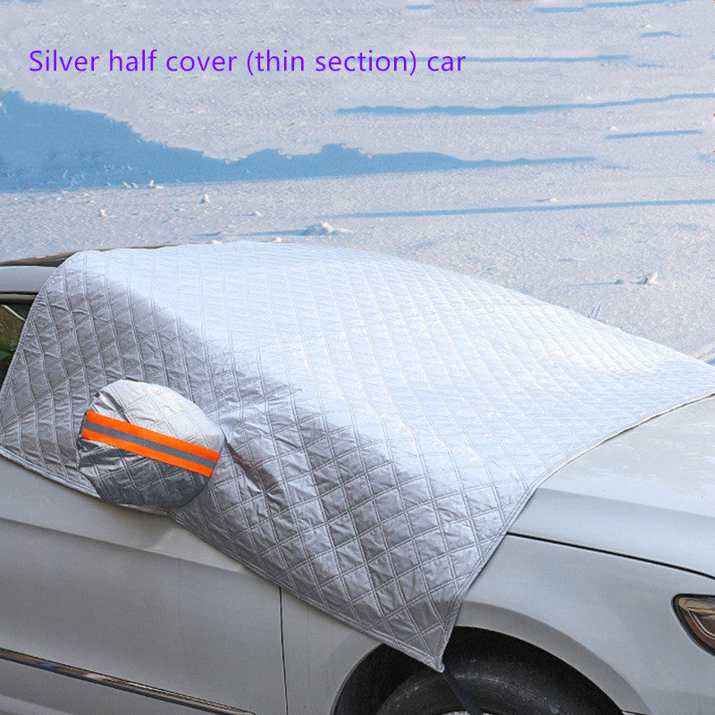 Size: Thin half cover car - Silver Coating Windshield Visor Cover - Premium Other Exterior Accessories from Rapidvehicles - Just $30.99! Shop now at Rapidvehicles