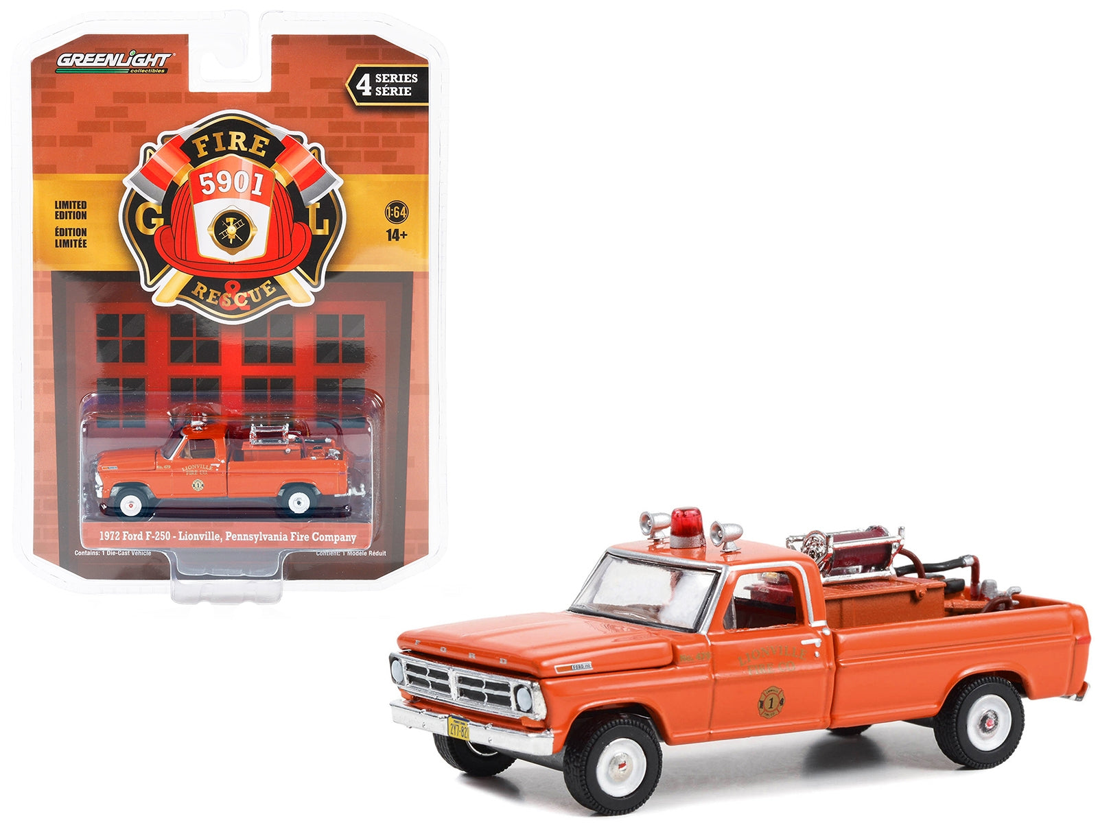 1972 Ford F-250 Pickup Truck with Fire Equipment Hose and Tank - Premium Ford Models from Greenlight - Just $26.09! Shop now at Rapidvehicles