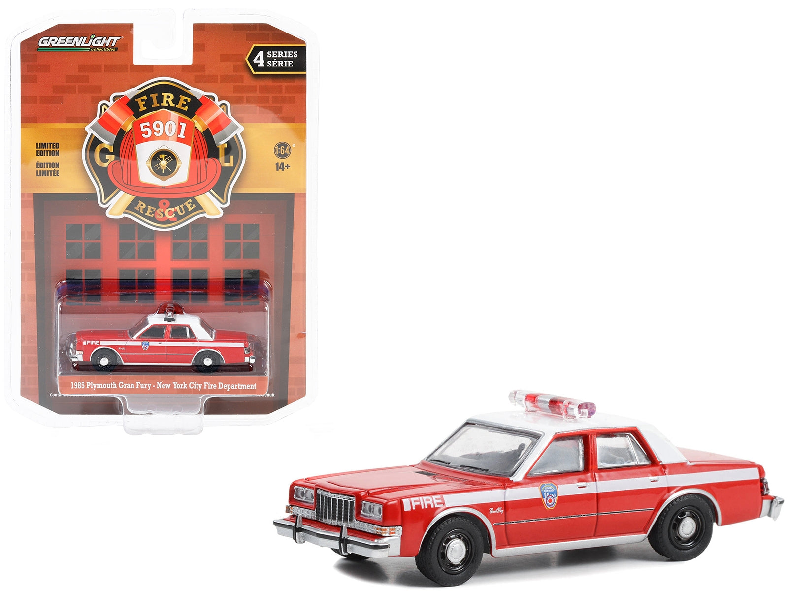 1985 Plymouth Gran Fury Red with White Top "FDNY (The Official - Premium Plymouth Models from Greenlight - Just $23.99! Shop now at Rapidvehicles