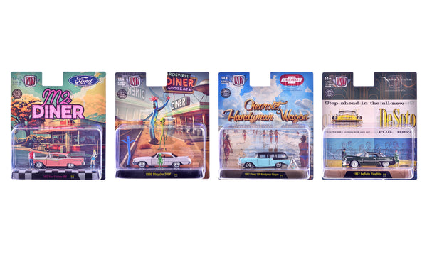 "Auto News" Release 16 Set of 4 Cars Limited Edition to 8500 pieces Worldwide 1/64 Diecast Model Cars by M2 Machines