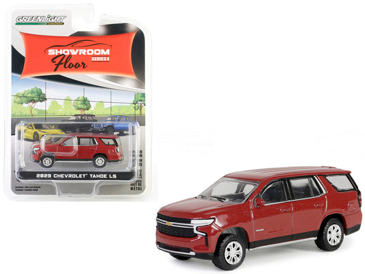 2023 Chevrolet Tahoe LS Radiant Red Metallic "Showroom Floor" Series 5 1/64 Diecast Model Car by Greenlight free shipping USA