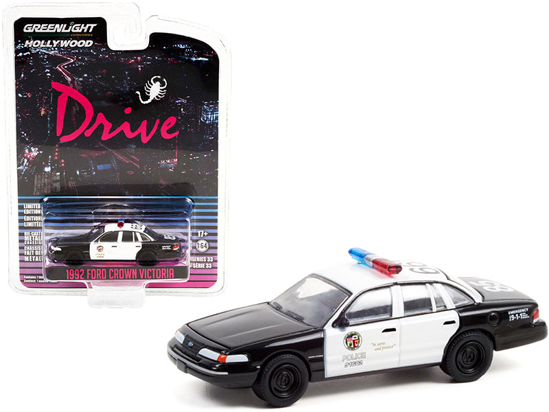 1992 Ford Crown Victoria Police Interceptor Black and White "Los - Premium  from Rapidvehicles - Just $26.09! Shop now at Rapidvehicles