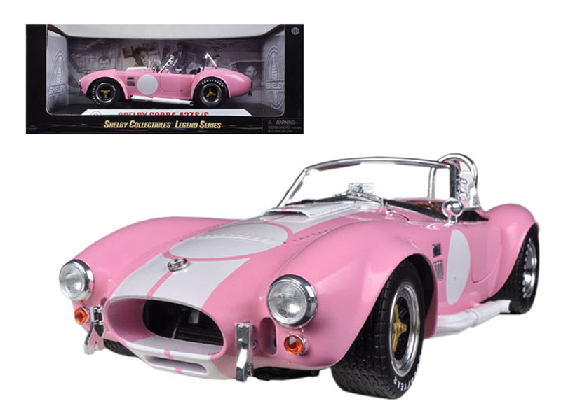 1965 Shelby Cobra 427 S/C Pink with White Stripes with PrintedFREE SHIPPING IN US - Premium  from Rapidvehicles - Just $116.09! Shop now at Rapidvehicles