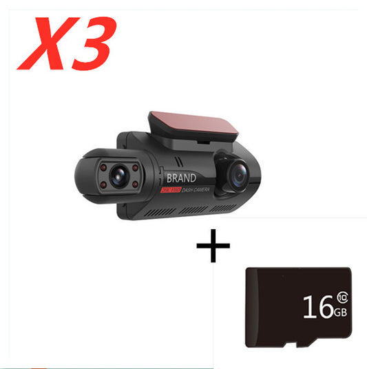 Color: Black with 16G Memory card 3PC - Hidden Driving Recorder 3 - Premium DVR/Dash Camera from Rapidvehicles - Just $182.99! Shop now at Rapidvehicles