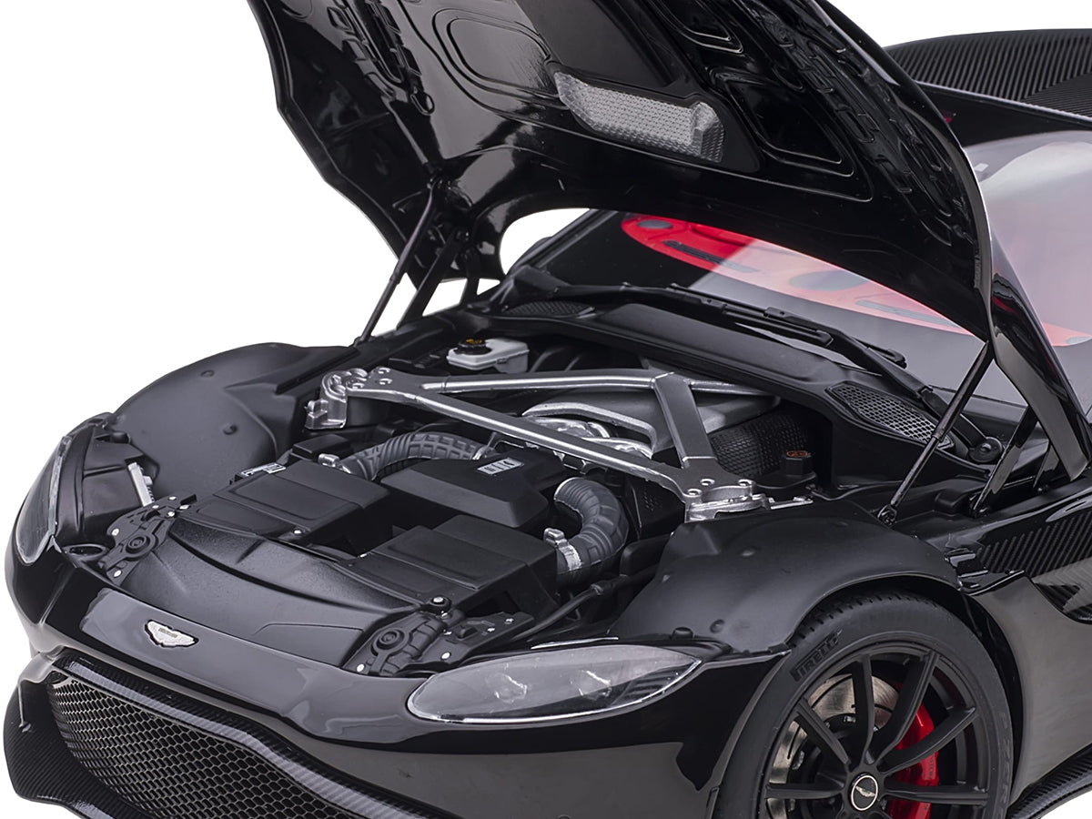 2019 Aston Martin Vantage RHD (Right Hand Drive) Jet Black with Red Interior 1/18 Model Car by Autoart - Premium Aston Martin Models from Autoart - Just $271.76! Shop now at Rapidvehicles