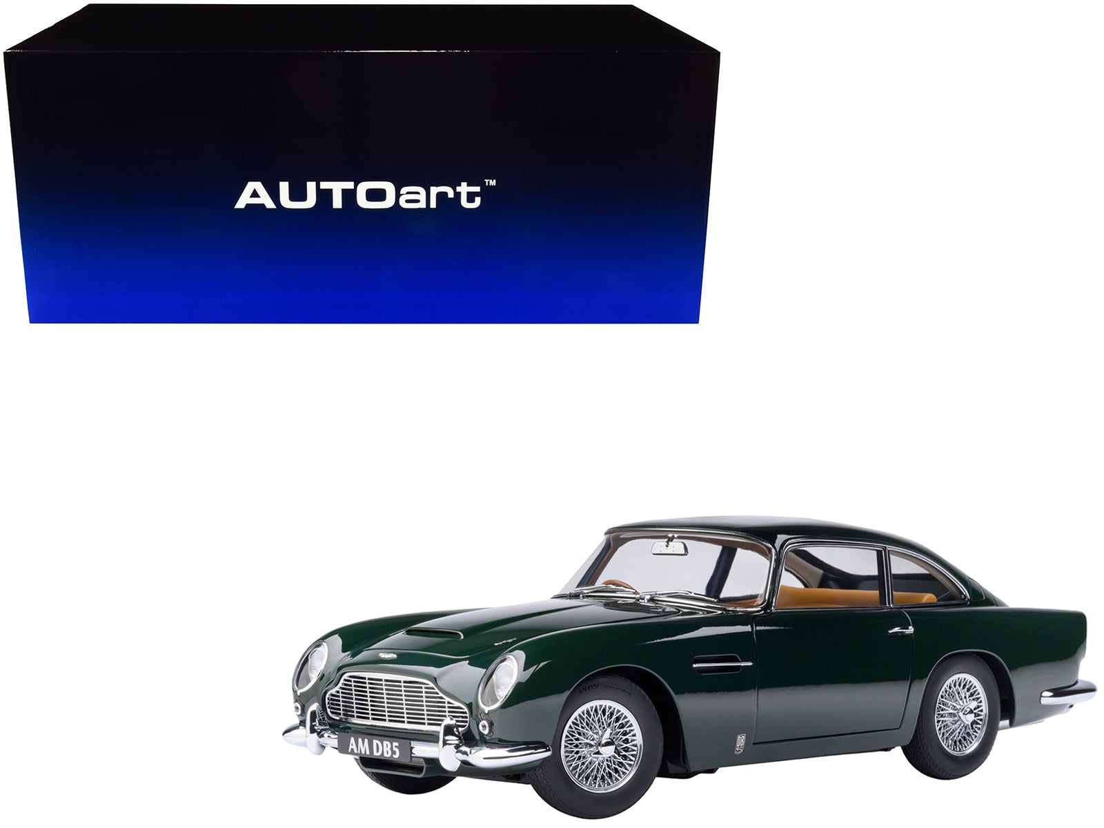 Aston Martin DB5 RHD (Right Hand Drive) British Racing Green 1/18 Model Car by Autoart free shipping USA