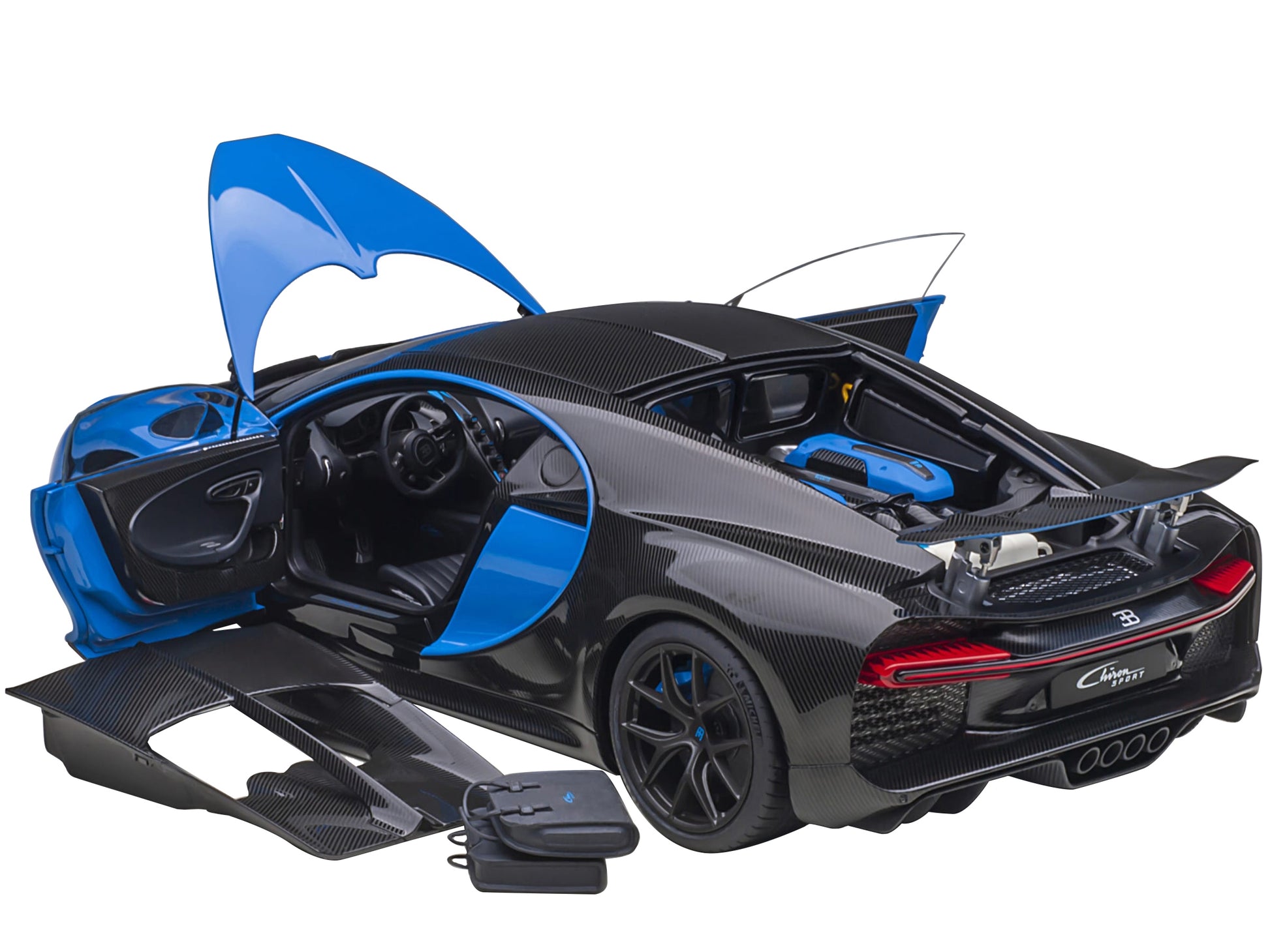 2019 Bugatti Chiron Sport French Racing Blue and Carbon 1/18 - Premium Bugatti Models from Autoart - Just $347.99! Shop now at Rapidvehicles