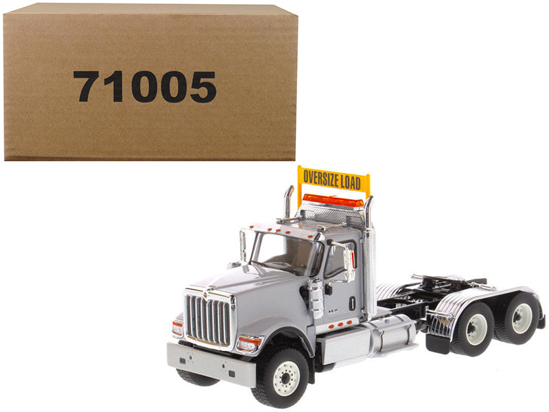 International HX520 Day Cab Tandem Tractor Light Grey 1/50 Diecast Model by Diecast Masters free shipping USA