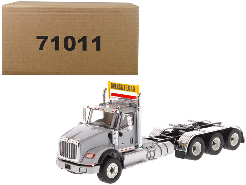 International HX620 Day Cab Tridem Tractor Light Grey 1/50 Diecast Model by Diecast Masters free shipping USA